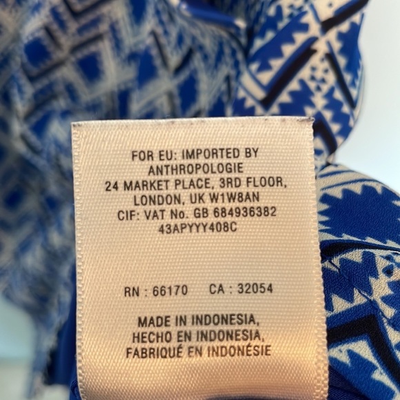 Maeve Blue and White Patterned Dress - Picture 8 of 9